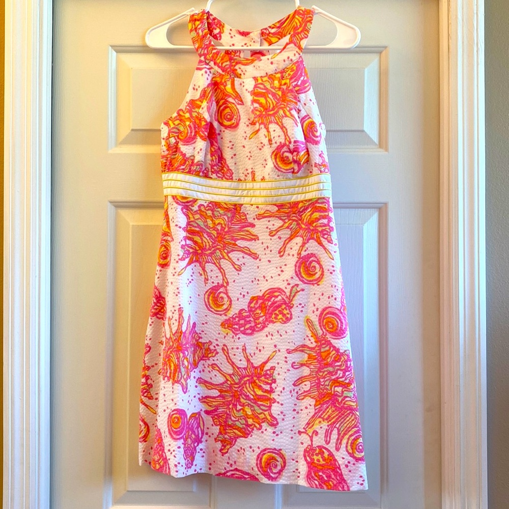 Cute sea shell Lilly Pulitzer Tinsley Conched Out pink and white dress, 2